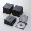 エレコム｜ELECOM Blu-ray/DVD/CD対応 スリムケース 2枚収納×50 クリアブラック CCD-JSCSW50CBK