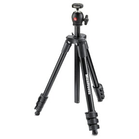 マンフロット｜Manfrotto COMPACTライト三脚 フォトキット（ブラック） MKCOMPACTLT-BK [4段][MKCOMPACTLTBK]