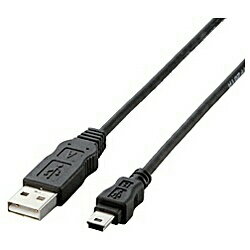 ELECOM｜エレコム USB-A ⇔ mini USBケーブル  ブラック USB-ECOM530