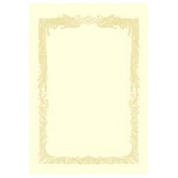 ササガワ｜SASAGAWA 〔各種プリンタ〕OA賞状用紙 横書き用 [B4 /10枚] クリーム 10-1078[101078]