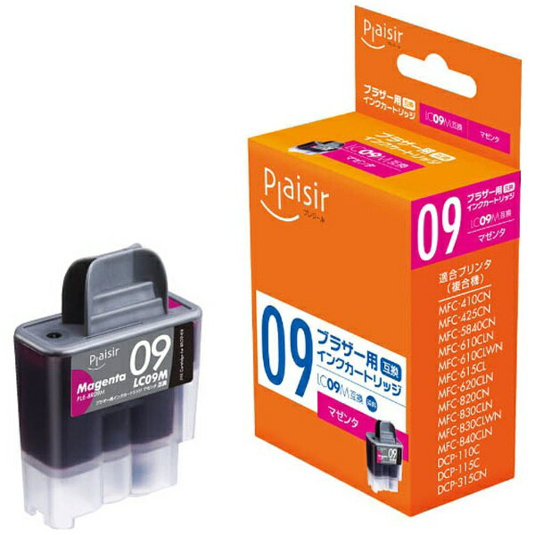 plaisir｜プレジール PLE-BR09M 互換プリンターインク マゼンタ[PLEBR09M]