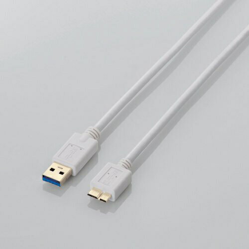 쥳ELECOM 1.0m USB3.0֥ AۢΡmicroB3ťɥ֥ʥۥ磻ȡˡUSB3-AMB10WH[USB3AMB10WH]rb_pcacc