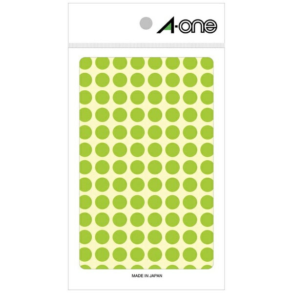 A-one｜エーワン カラーラベル 特殊ラベル 蛍光緑 08172 [4シート /104面]