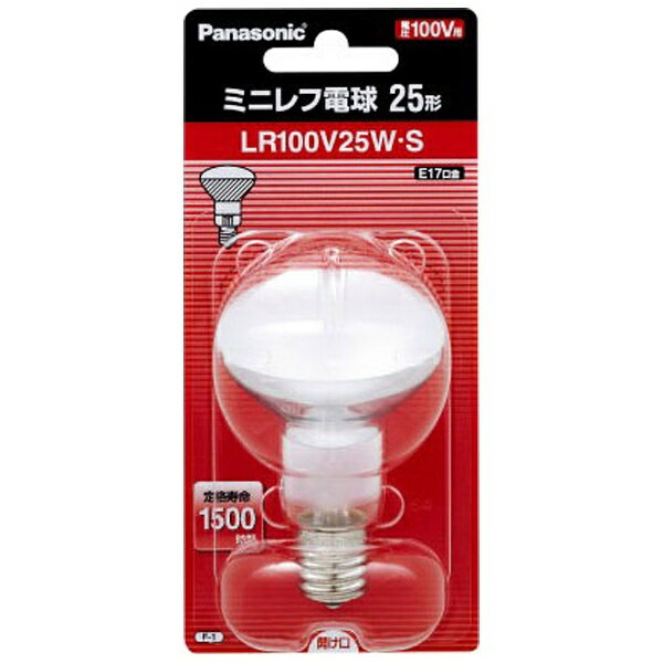 パナソニック｜Panasonic LR100V25W・S 電球　ミニレフ電球 ホワイト [E17 /レフランプ形 /1個][LR100V25WS]