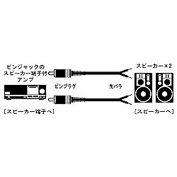 JVC｜ジェイブイシー スピーカーコード ピンプラグ−先バラ（3m） 2本1組 CN-158A CN158A