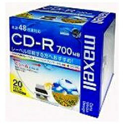 マクセル｜Maxell データ用CD-R ホワイト CDR700S.WP.S1P20S [20枚 /700MB /インクジェットプリンター対応][CDR700SWPS1P20S]