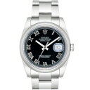 ロレックス｜ROLEX オイスターパーペチュアルデイトジャスト　116200 ブラックローマ [並行輸入品]