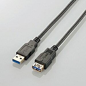 ELECOM｜エレコム 1.5m USB3.0延長ケーブル 【Aオス】⇔【Aメス】（ブラック）　USB3-E15BK[USB3E15BK]【rb_pcacc】