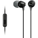 ソニー｜SONY イヤホン カナル型 MDR-EX15AP ブラック φ3.5mm ミニプラグ MDREX15APB