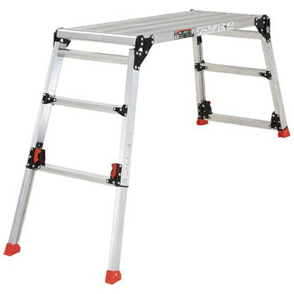 【エントリー最大3倍｜対象ユーザー限定 3/1まで】 トラスコ中山｜TRUSCO NAKAYAMA 足場台　アルミ製　脚部伸縮タイプ　高さ0.60~0.91m　TDWG610