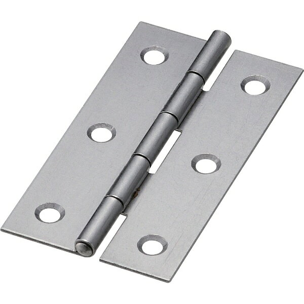 .0mm（10個入）のスチール製薄口普通蝶番　生地仕上げ【仕様】・取付方法： 木ねじ（別売）【セット内容／付属品】・スチール（SPCC）