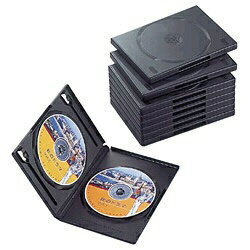 エレコム｜ELECOM Blu-ray DVD CD対応 トールケース 2枚収納 10 ブラック CCD-DVD06BK[CCDDVD06BK]