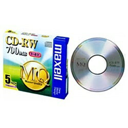 マクセル｜Maxell データ用CD-RW MQシリーズ CDRW80MQ.S1P5S [5枚 /700MB][CDRW80MQS1P5S]