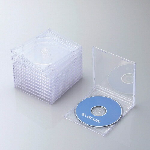 エレコム｜ELECOM Blu-ray/DVD/CD対応ケース 1枚収納×10 クリア CCD-JSCN10CR[CCDJSCN10CR]