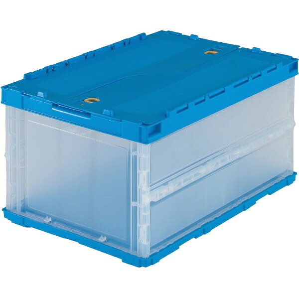 トラスコ中山｜TRUSCO NAKAYAMA 薄型折りたたみコンテナ 40L ロックフタ付 半透明 TR-C40B(TM)