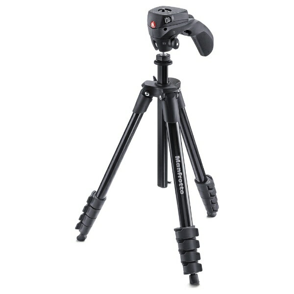 マンフロット　Manfrotto 三脚 COMPACTアクション三脚 フォト・ムービーキット（ブラック） MKCOMPACTACN-BK [5段][MKCOMPACTACNBK]