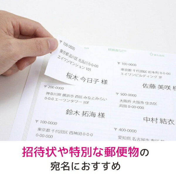 A-one｜エーワン ラベルシール プリンタ兼用 2列×6段 ホワイト 75212 [A4 /20シート /12面 /マット]