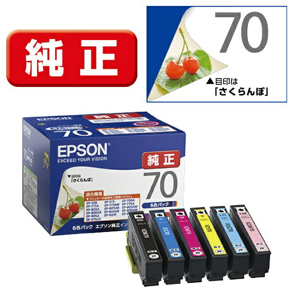 ץEPSON IC6CL70 ץ󥿡 ɸॿ 6ѥå[ IC6CL70]rb_pcp