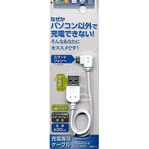ラスタバナナ｜RastaBanana ［micro USB］充電USBケーブル （L字30cm・ホワイト）RBHE110 [0.3m]