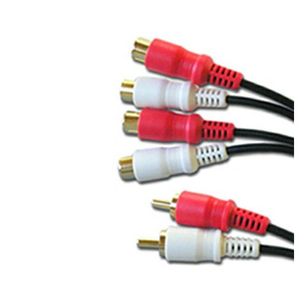 フジパーツ｜Fuji Parts オーディオ分配ケーブル(RCA×2⇒RCA×4/0.3m)　FVC338 [0.3m]