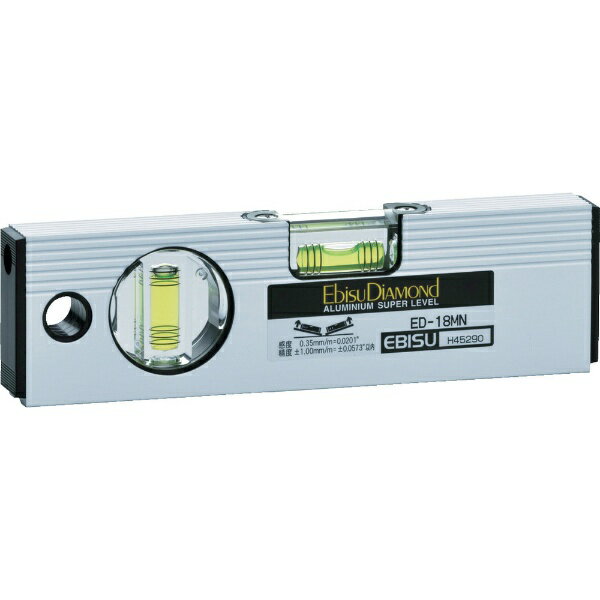 エビス｜EBiSU 磁石付レベル（シルバー）　180mm　ED18MN