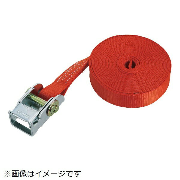 ■ベルトを通して折りたたむだけのTCSバックルタイプです。■エンドレスタイプです。【用途】・パレット等、積荷の荷崩れ防止。・集積物等の安全確保。棚積商品等の落下防止。【仕様】・最大使用荷重（kg）： 250・色： オレンジ・幅（mm）： 38・長さ（m）： 3・厚さ（mm）： 1.5
