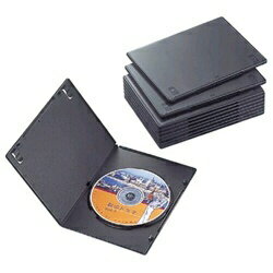 エレコム｜ELECOM Blu-ray/DVD/CD対応 スリムトールケース 1枚収納×10 ブラック CCD-DVDS03BK CCDDVDS03BK 【rb_pcp】