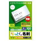 エレコム｜ELECOM なっとく。名刺 (名刺サイズ×100枚)【厚口】 ホワイト MT-JMC2RWN [0.225mm][MTJMC2RWN]