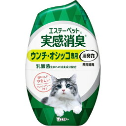 エステー｜S.T 実感消臭 猫用 置き型 消臭芳香剤 フレッシュグリーンの香り 400ml 猫 トイレ 消臭剤 消臭 芳香剤