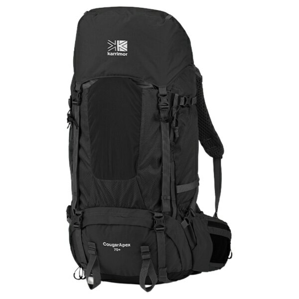 【エントリーで最大全額ポイント還元｜2/5まで】 Karrimor｜カリマー リュックサック CougarApex 70+ クーガーエーペックス 70プラス Black 501090-9000 [H77×W37×D26cm /2560g]