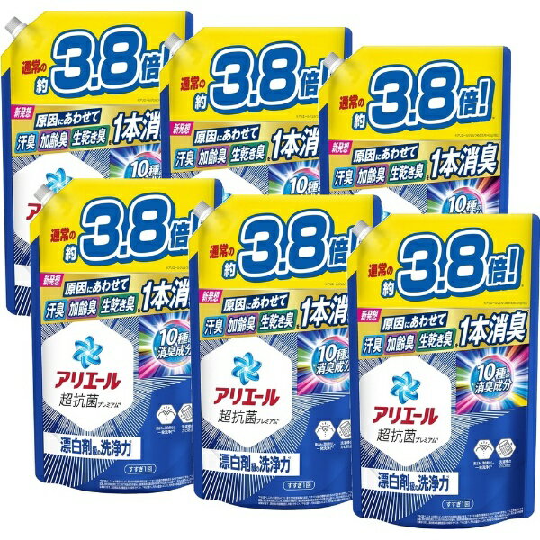 P&G｜ピーアンドジー アリエールジェル つめかえ用ウルトラジャンボサイズ 1.55kg×6個