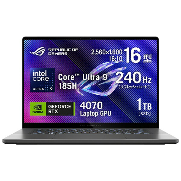 ASUSå ߥ󥰥Ρȥѥ ROG Zephyrus G16 GU605(RTX 4070) ץ졼 GU605MI-U9R4070G [16.0 /Windows11 Home /intel Core Ultra 9 /ꡧ32GB /SSD1TB /2024...