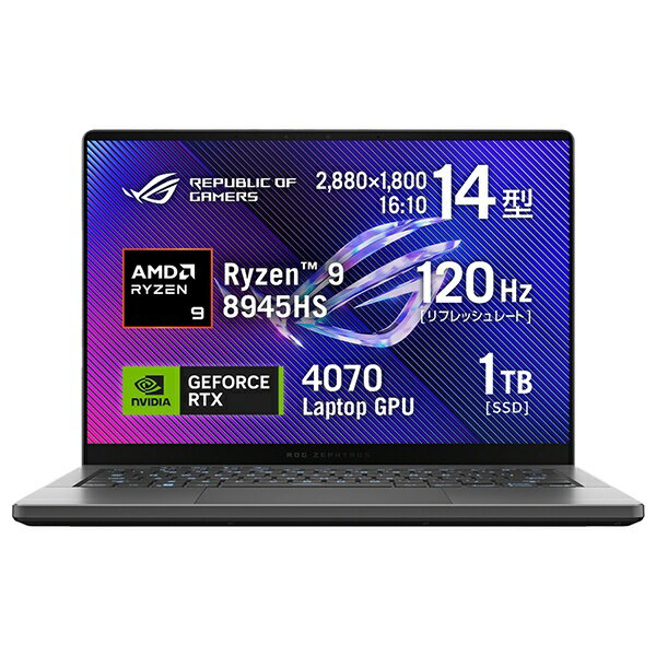 ASUSå ߥ󥰥Ρȥѥ ROG Zephyrus G14 GA403(RTX 4070) ץ졼 GA403UI-R9R4070G [14.0 /Windows11 Home /AMD Ryzen 9 /ꡧ32GB /SSD1TB /2024ǯ3ǥ]