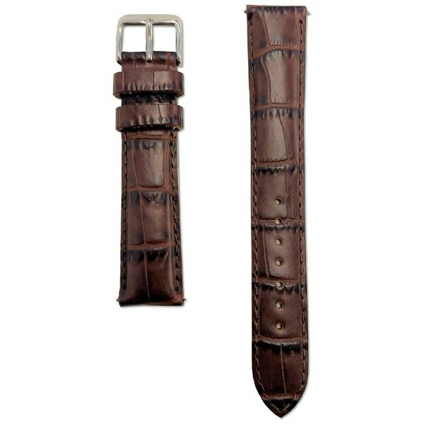 Watch Band, Belt - SEIKO｜セイコー 牛革ワニタケフ型押（厚みタイプ）-甲丸タイプ- かん幅18mm 尾錠幅16mm SEIKOバンド ブラウン RS01C18BN