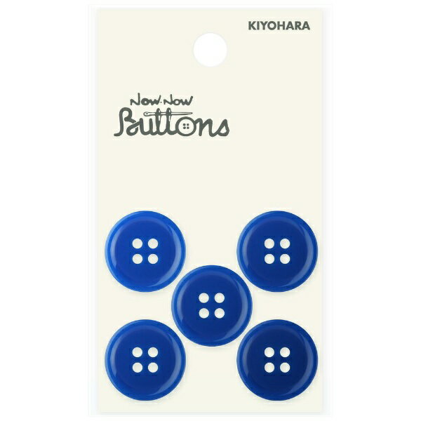 Button - 清原｜KIYOHARA ナウナウボタン カラーボタン 4つ穴 18mm 花紺 NWN4086