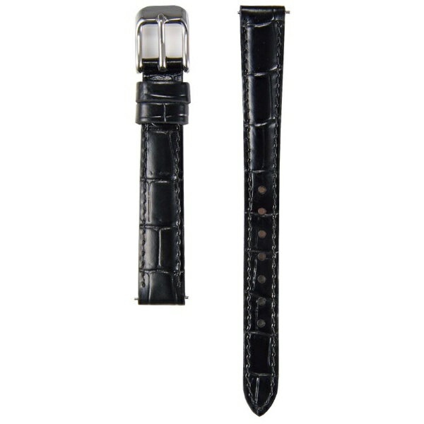 SEIKO｜セイコー 牛革ワニタケフ型押（標準厚み） かん幅13mm 尾錠幅10mm SEIKOバンド ブラック RS03C1..