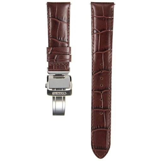 SEIKO|セイコー 牛革ワニタケフ型押 かん幅18mm 尾錠幅16mm SEIKOバンド 茶(中留:銀) RS05C18BN SEIKO|セイコー 牛革ワニタケフ型押 かん幅18mm 尾錠幅16mm SEIKOバンド 茶(中留:銀) RS05C18BN
