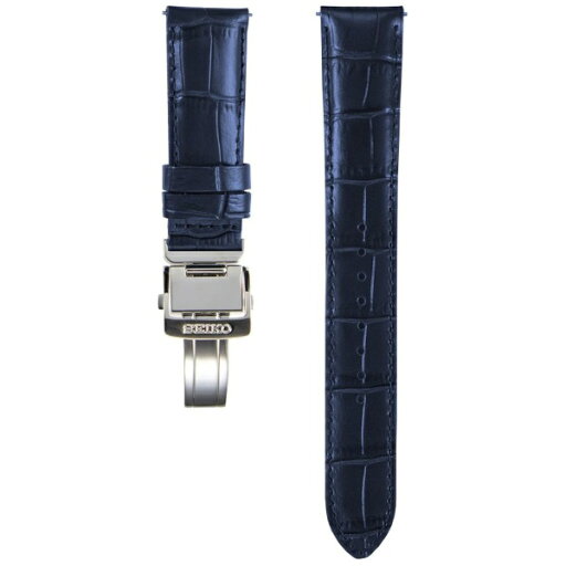 SEIKO|セイコー 牛革ワニタケフ型押 かん幅18mm 尾錠幅16mm SEIKOバンド 紺(中留:銀) RS05C18NY SEIKO|セイコー 牛革ワニタケフ型押 かん幅18mm 尾錠幅16mm SEIKOバンド 紺(中留:銀) RS05C18NY