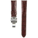 【エントリー2倍|対象ユーザー限定 5/11迄】 SEIKO|セイコー 牛革ワニタケフ型押 かん幅20mm 尾錠幅18mm SEIKOバンド 茶(中留:銀) R...