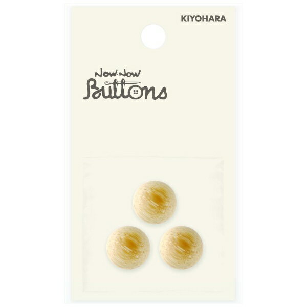 清原｜KIYOHARA ナウナウボタン ウッドボタン調ボタン 鈴丸型 裏穴 13mm 白木 NWN2450
