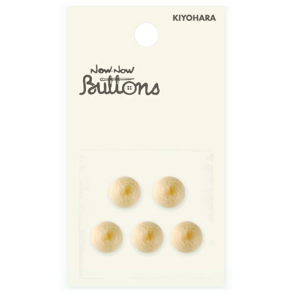 Button - 清原｜KIYOHARA ナウナウボタン ウッドボタン調ボタン 鈴丸型 裏穴 10mm 白木 NWN2452