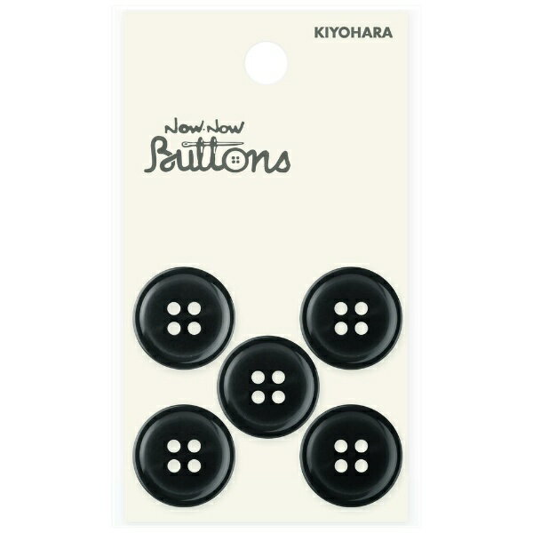 Other - 清原｜KIYOHARA ナウナウボタン カラーボタン 4つ穴 18mm 黒 NWN70