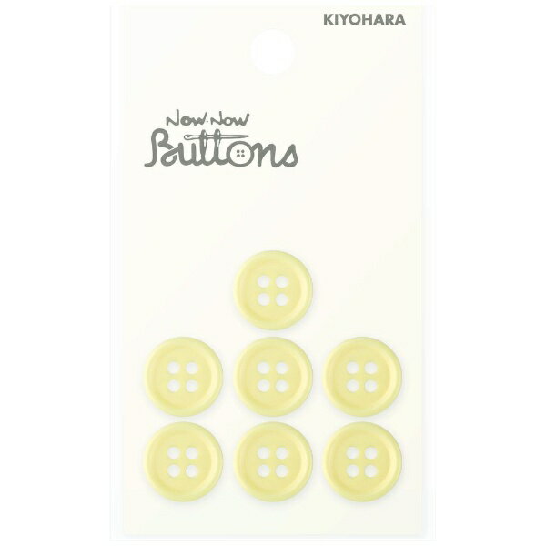 清原｜KIYOHARA ナウナウボタン カラーボタン 4つ穴 13mm 黄 NWN92