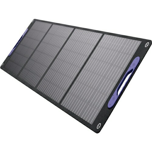 【特長】太陽光によって野外でポータブル電源の充電ができます。折りたたみ式で簡単に持ち運びできます。ソーラーパネルは、アンダーソンコネクター入力があるポータブル電源にご使用できます。※適合本体 PB-1500RA ＃88203 JAN： 4976463882032 のみで使用できます。それ以外では使用できません。【仕様・規格】出力ポート： 最大出力200Wアンダーソンコネクターケーブルコード3m×1口（39.5V）展開時サイズ（mm）： 2290×520 折りたたみ時サイズ（mm）： 630×520使用可能温度： -10〜70℃。重量材質： 6kg