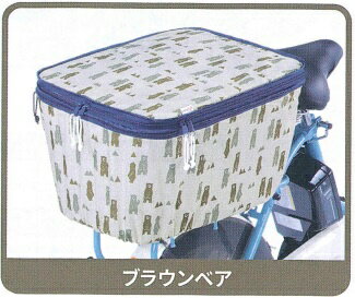 カワスミ｜Kawasumi 2段式後カゴカバー ブラウンベア NET-103J