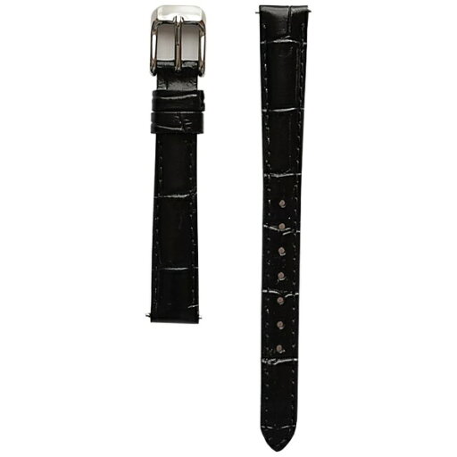 SEIKO|セイコー 牛革ワニタケフ型押(厚みタイプ)-甲丸タイプ- かん幅12mm 尾錠幅10mm SEIKOバンド ブラック RS01C12BK SEIKO|セイコー 牛革ワニタケフ型押(厚みタイプ)-甲丸タイプ- かん幅12mm 尾錠幅10mm SEIKOバンド ブラック RS01C12BK
