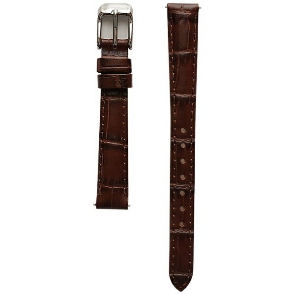SEIKO|セイコー 牛革ワニタケフ型押(厚みタイプ)-甲丸タイプ- かん幅12mm 尾錠幅10mm SEIKOバンド ブラウン RS01C12BN