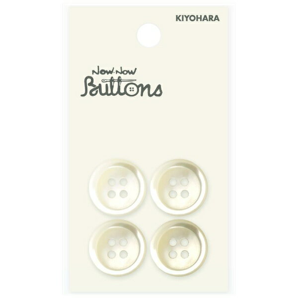 Button - 清原｜KIYOHARA ナウナウボタン 貝ボタン 4つ穴 18mm 高瀬貝 NWN222