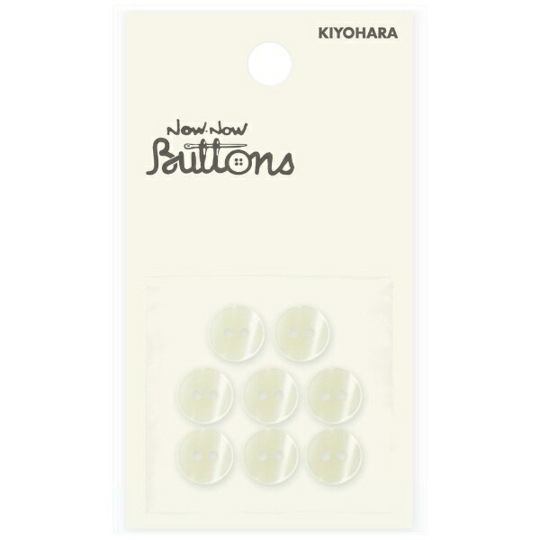 Button - 清原｜KIYOHARA ナウナウボタン 貝調シャツボタン 皿型 2つ穴 10mm 生成 NWN1259