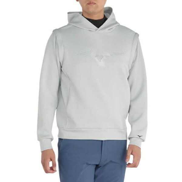 ミズノ｜mizuno メンズ スムース2WAYパーカー 袖取り外し(2XLサイズ/ライトグレー)E2MCB003 03：ライトグレー E2MCB003 [メンズ /2XLサイズ]【返品交換不可】